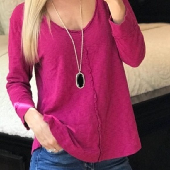 Anthropologie Tops - Anthropologie Saturday Sunday Pink Quarter Sleeve Shirt